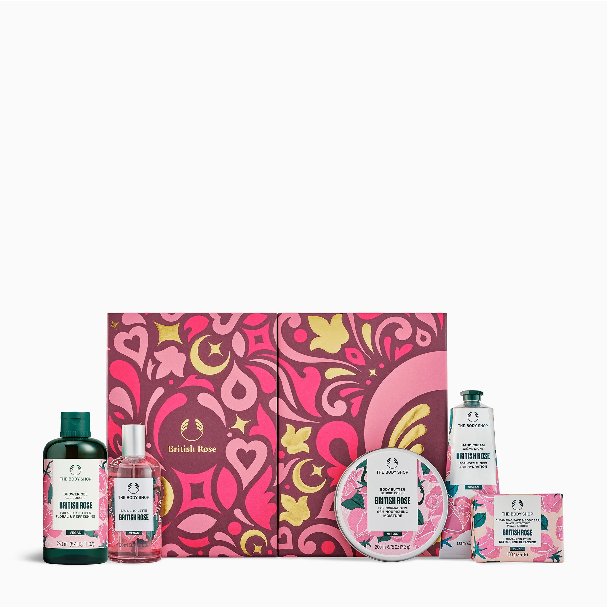 Set i Deluxe për Dhuratë me Trëndafil Britanik
